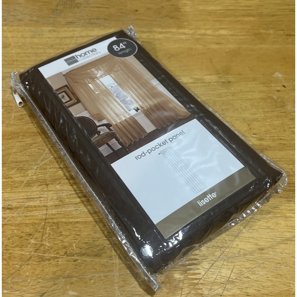 JC Penney Chocolate Brown Rod Pocket Panel Lisette Home‎ Collection 60x84"